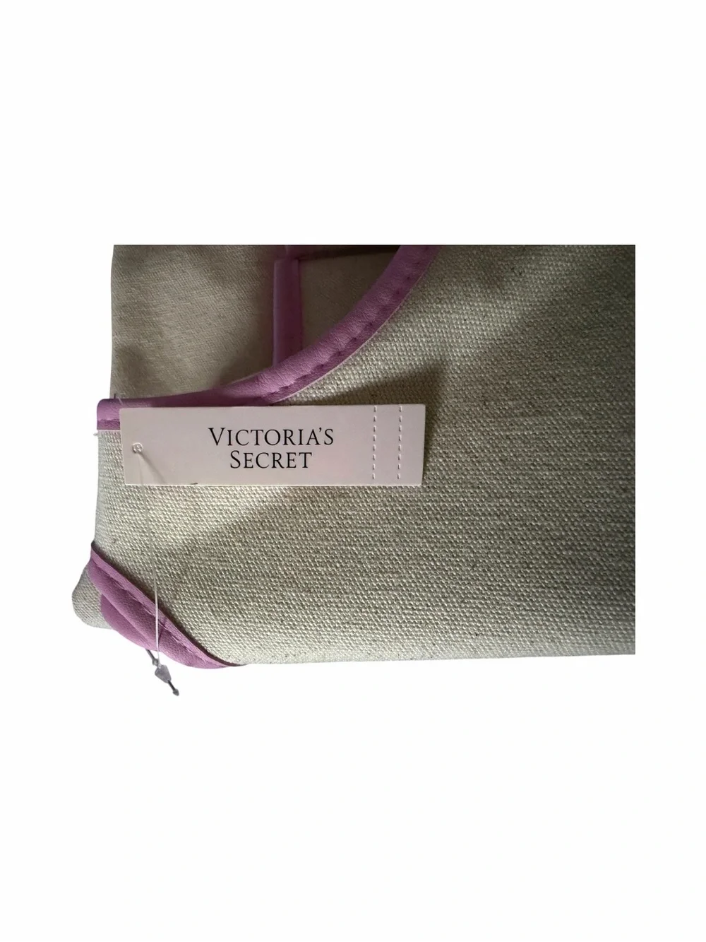 NWT-VICTORIA’S SECRET-BEIGE OMBRÉ LOGO CANVAS TOTE BAG